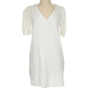 BB Dakota White Puff Sleeve Sheath Dress